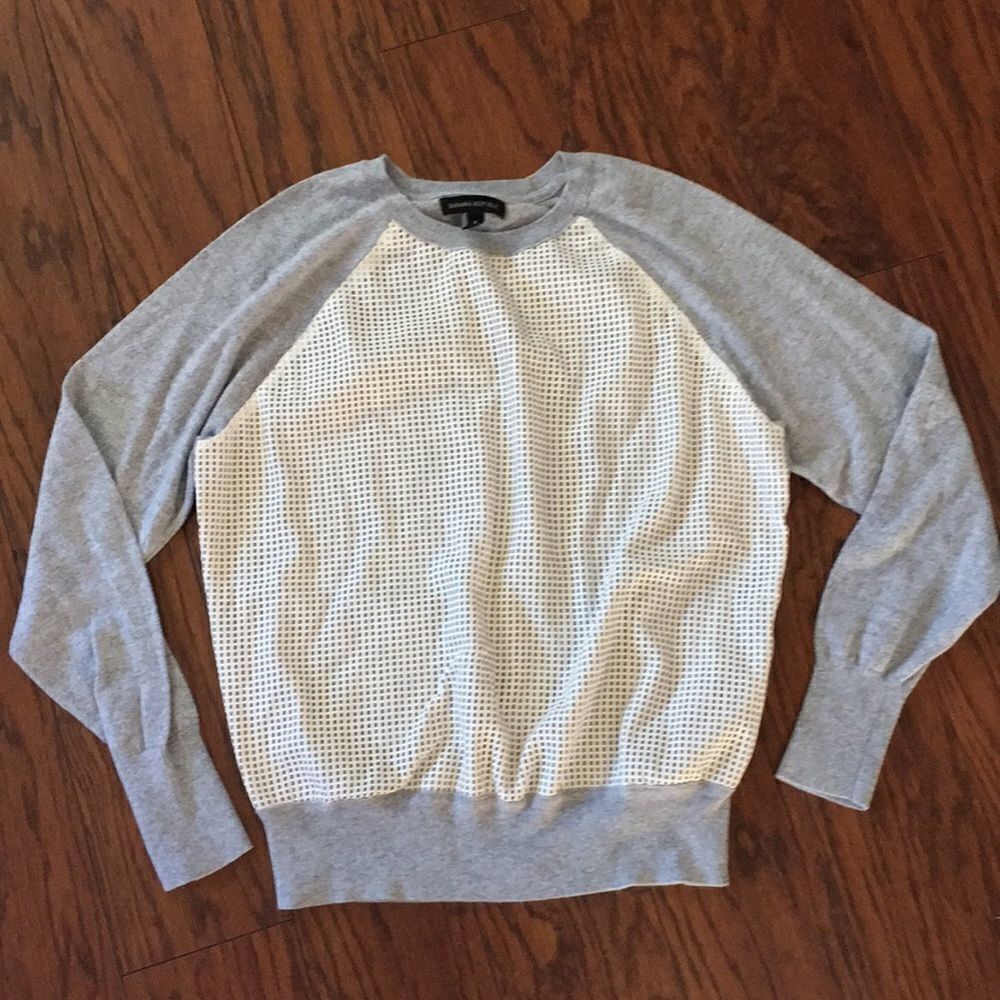 Bananas Republic vegan leather crew neck. Small